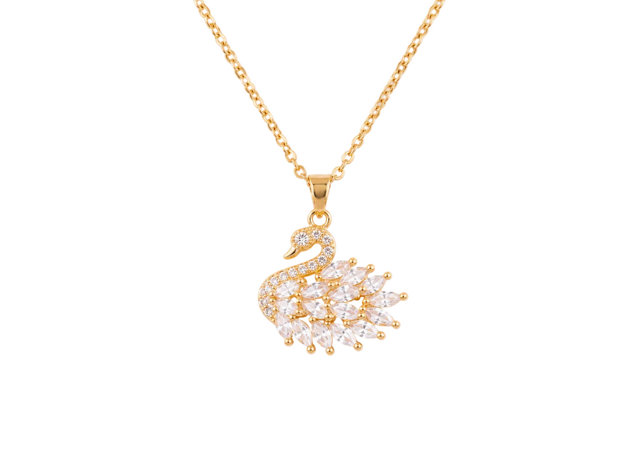 Gold Swan Necklace