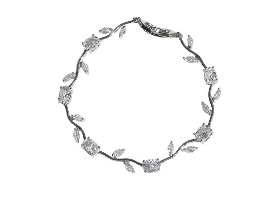 Silver tulip bracelet