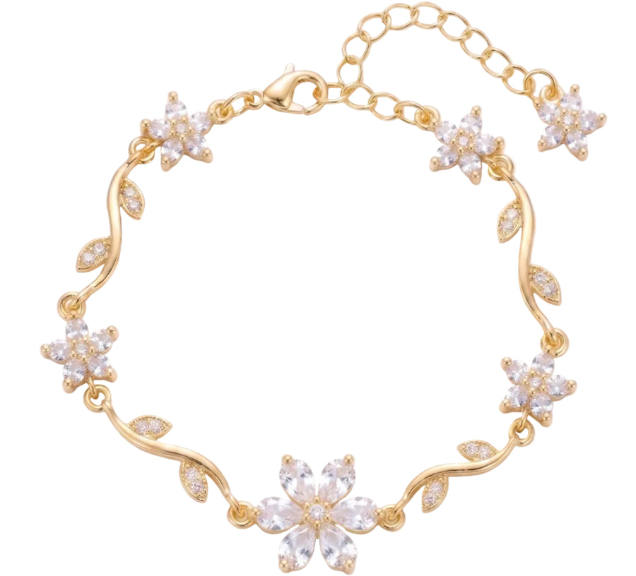CRYSTAL floral bracelet