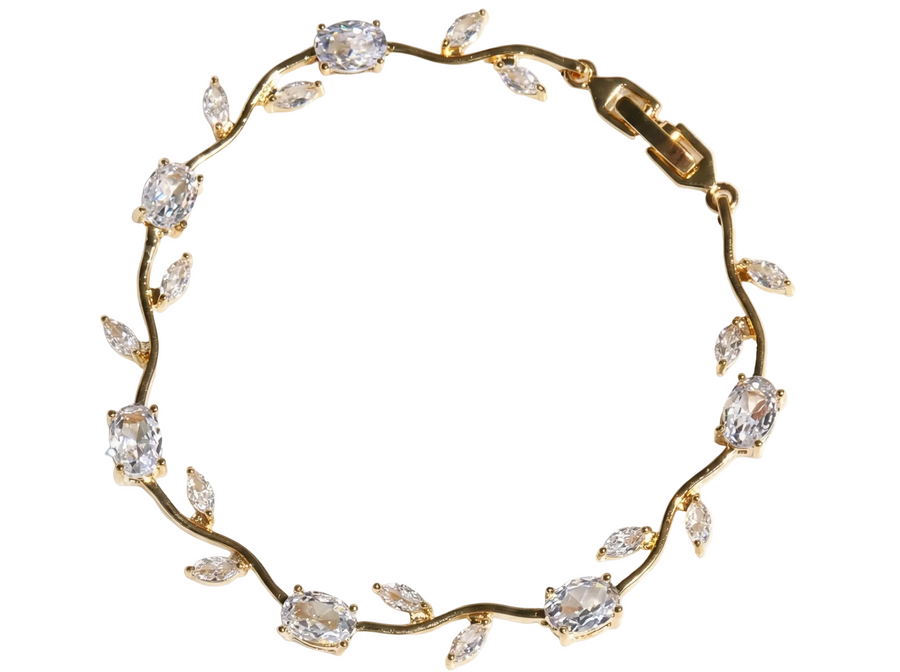 Gold tulip bracelet