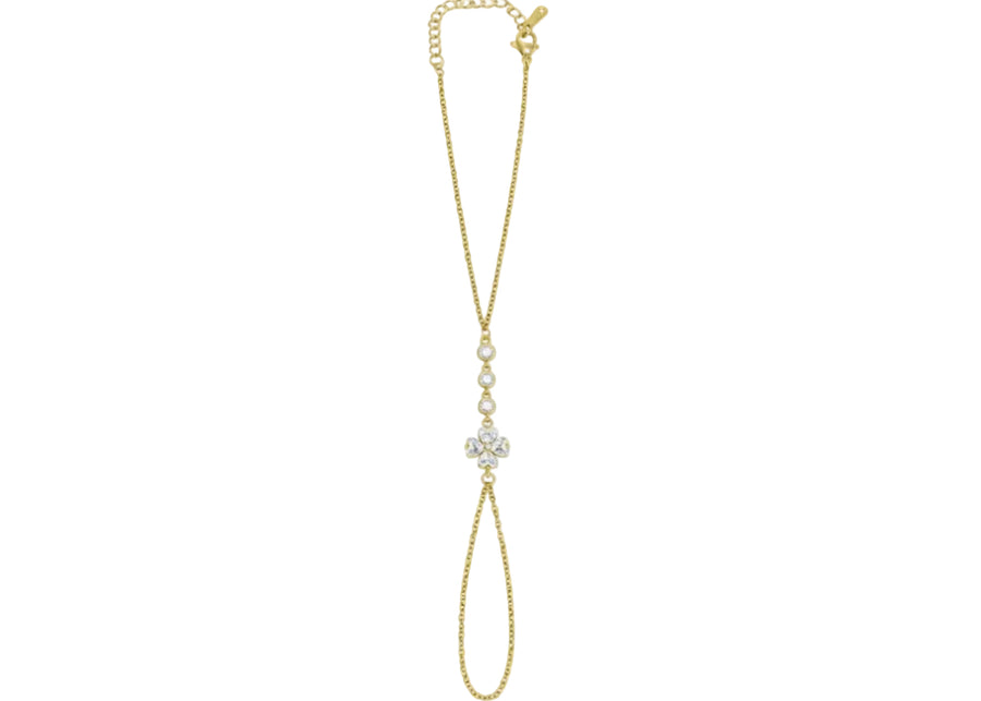 CRYSTAL CLOVER HAND CHAIN