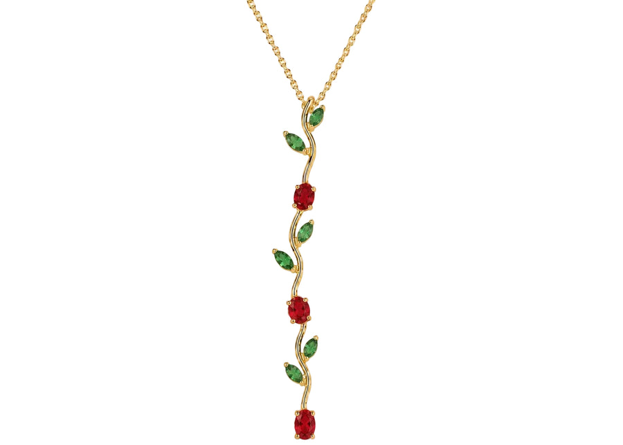 rose tulip drop necklace