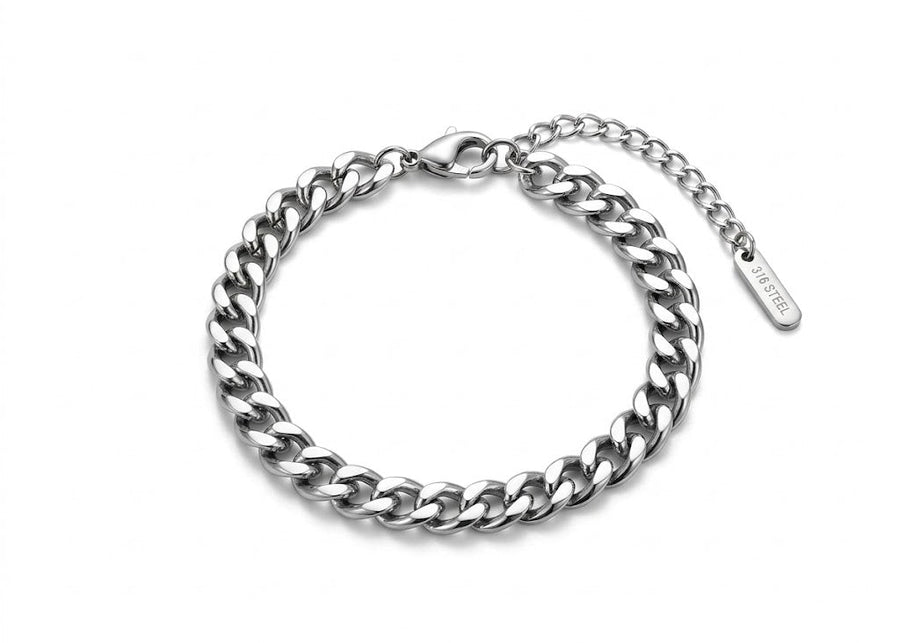 THE SILVER ESSENTIAL CURB BRACELET