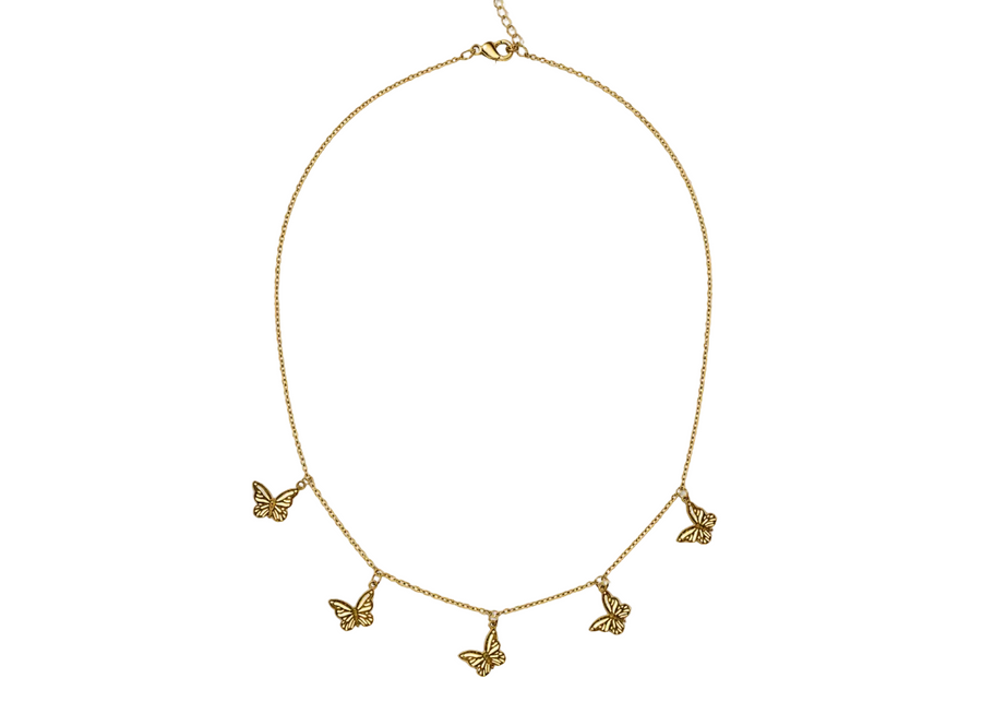 multiple butterfly necklace