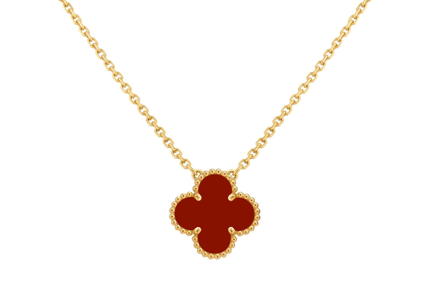 Single Van Cleef Necklace - Red