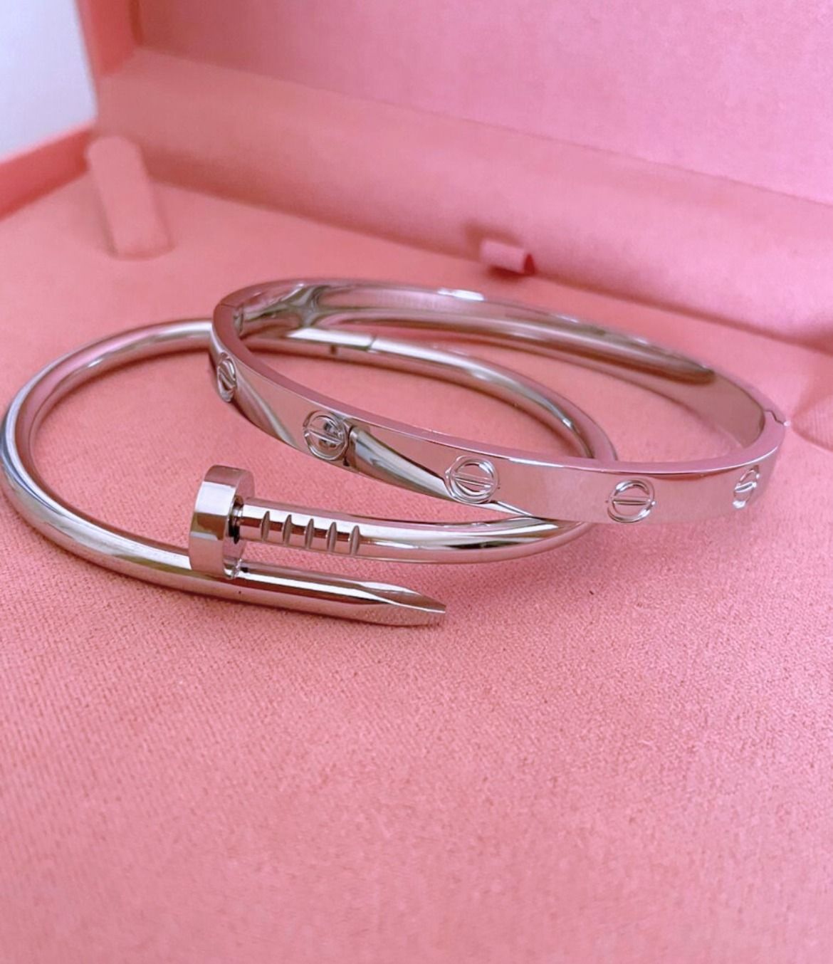 Silver cartier handcuff bundle