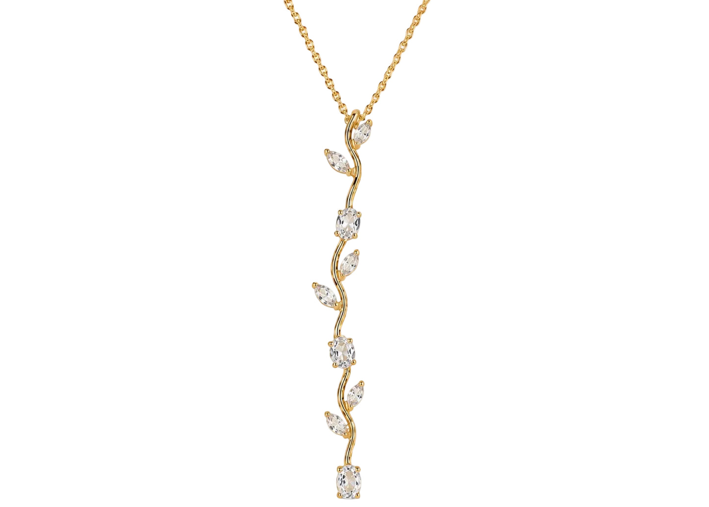 Tulip Drop Necklace - Gold