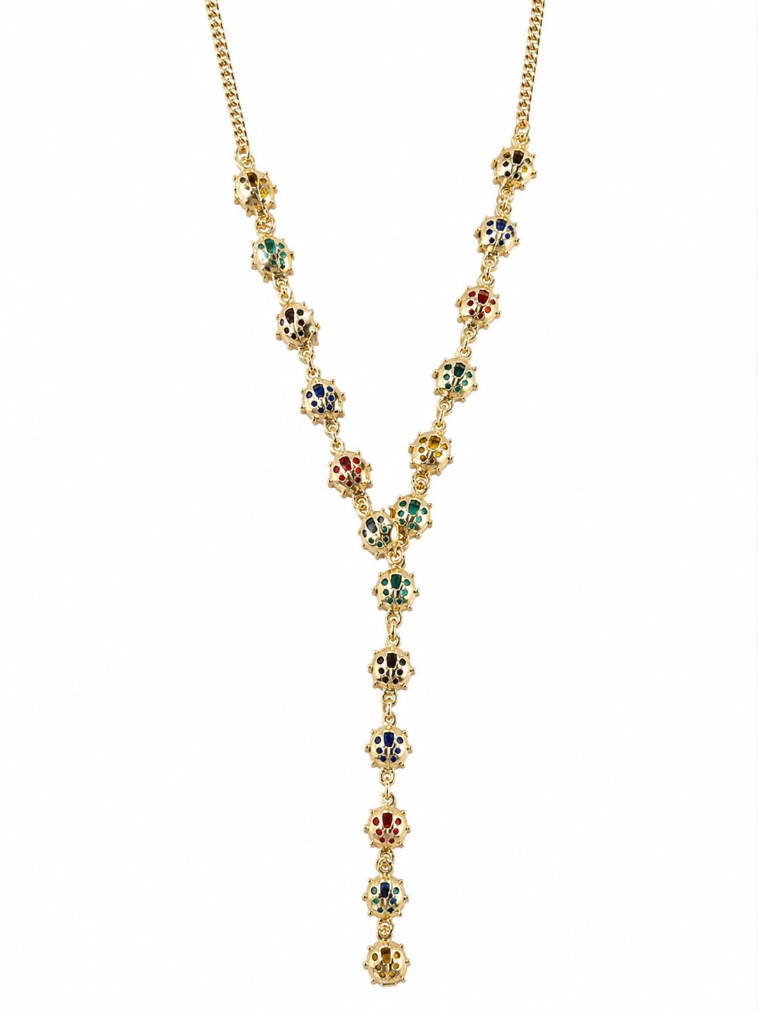 Colored turtle drop necklace