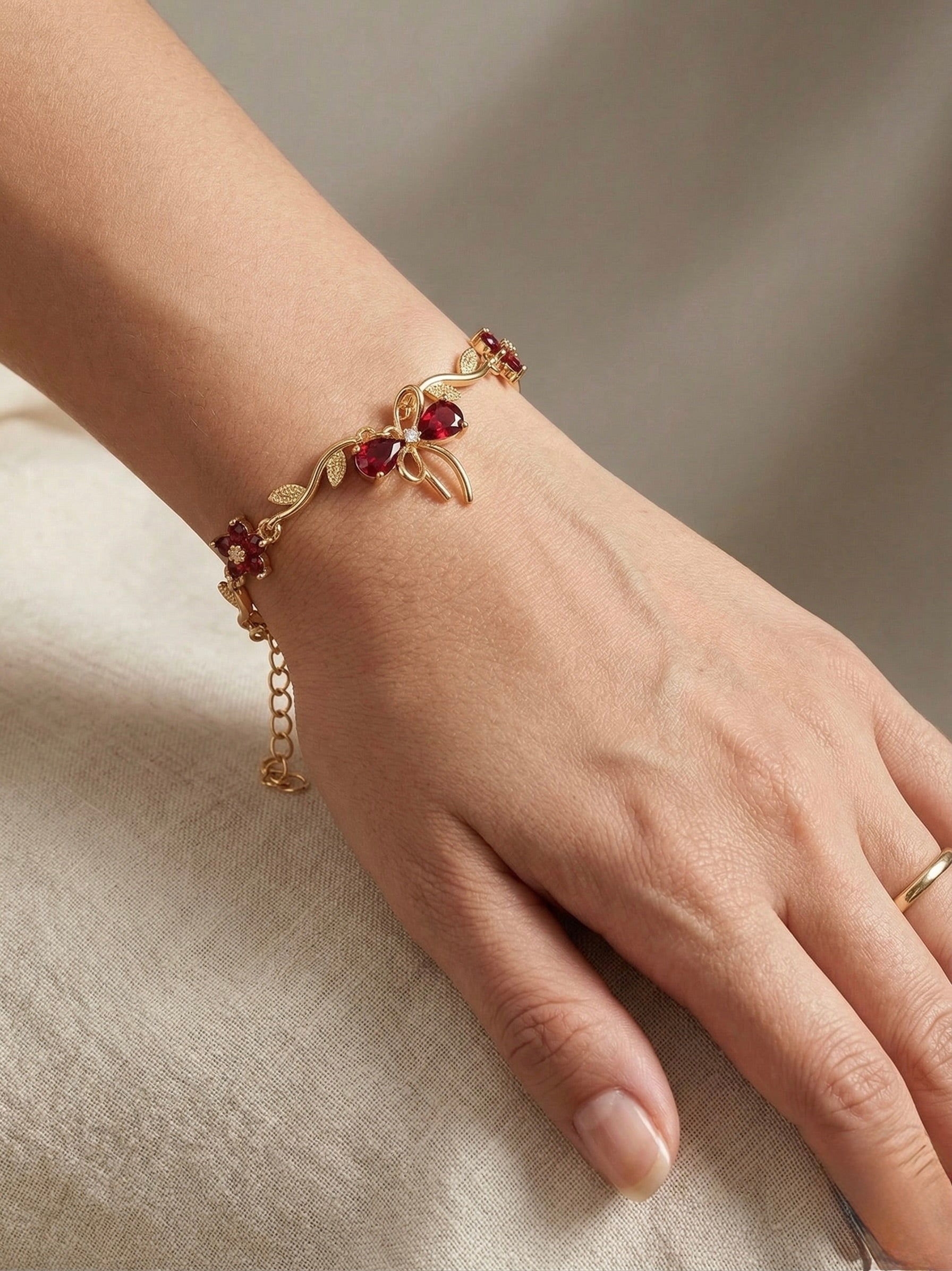 Ribbon Bracelet - Red