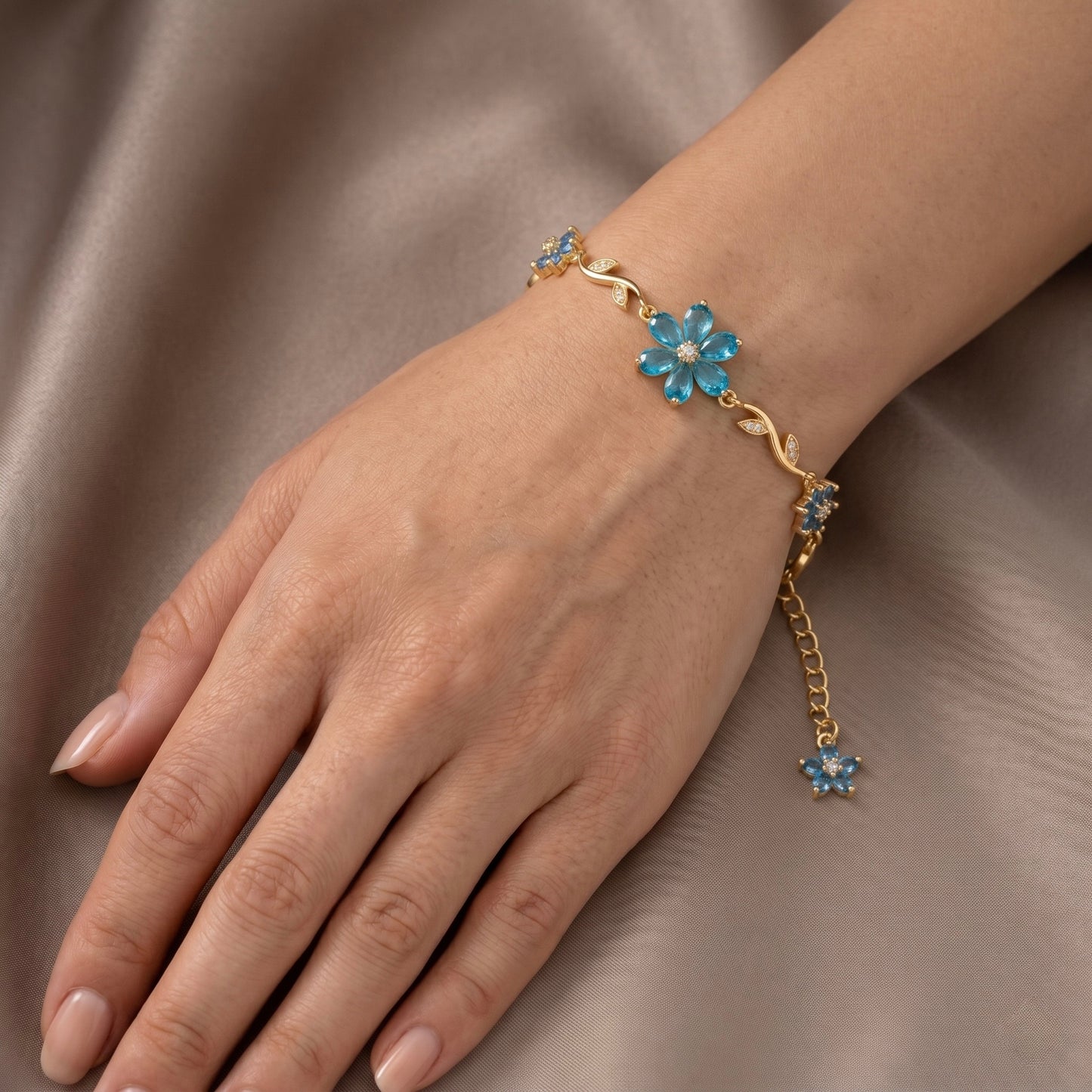 Blue floral Bracelet