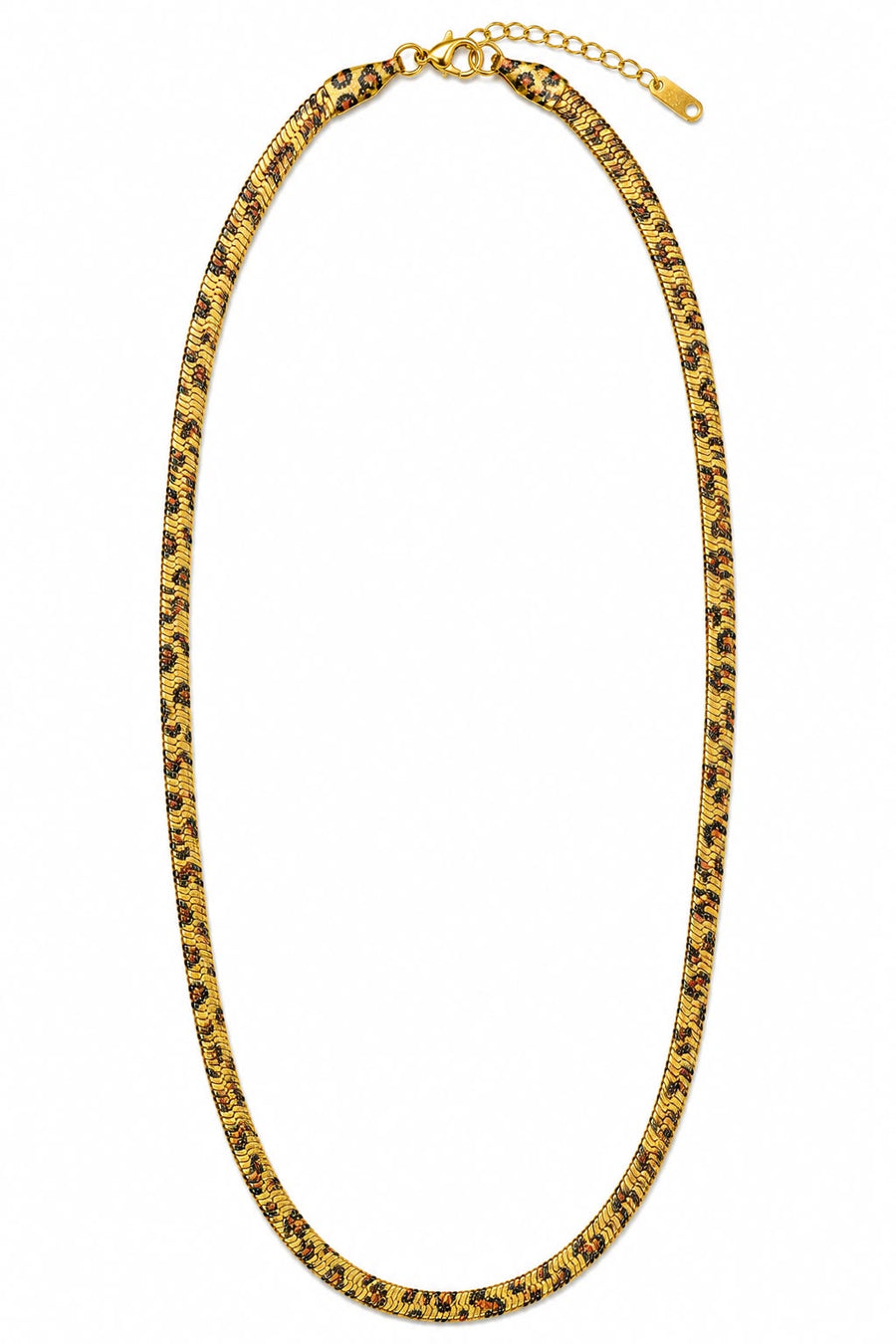 Cheetah print serpent necklace