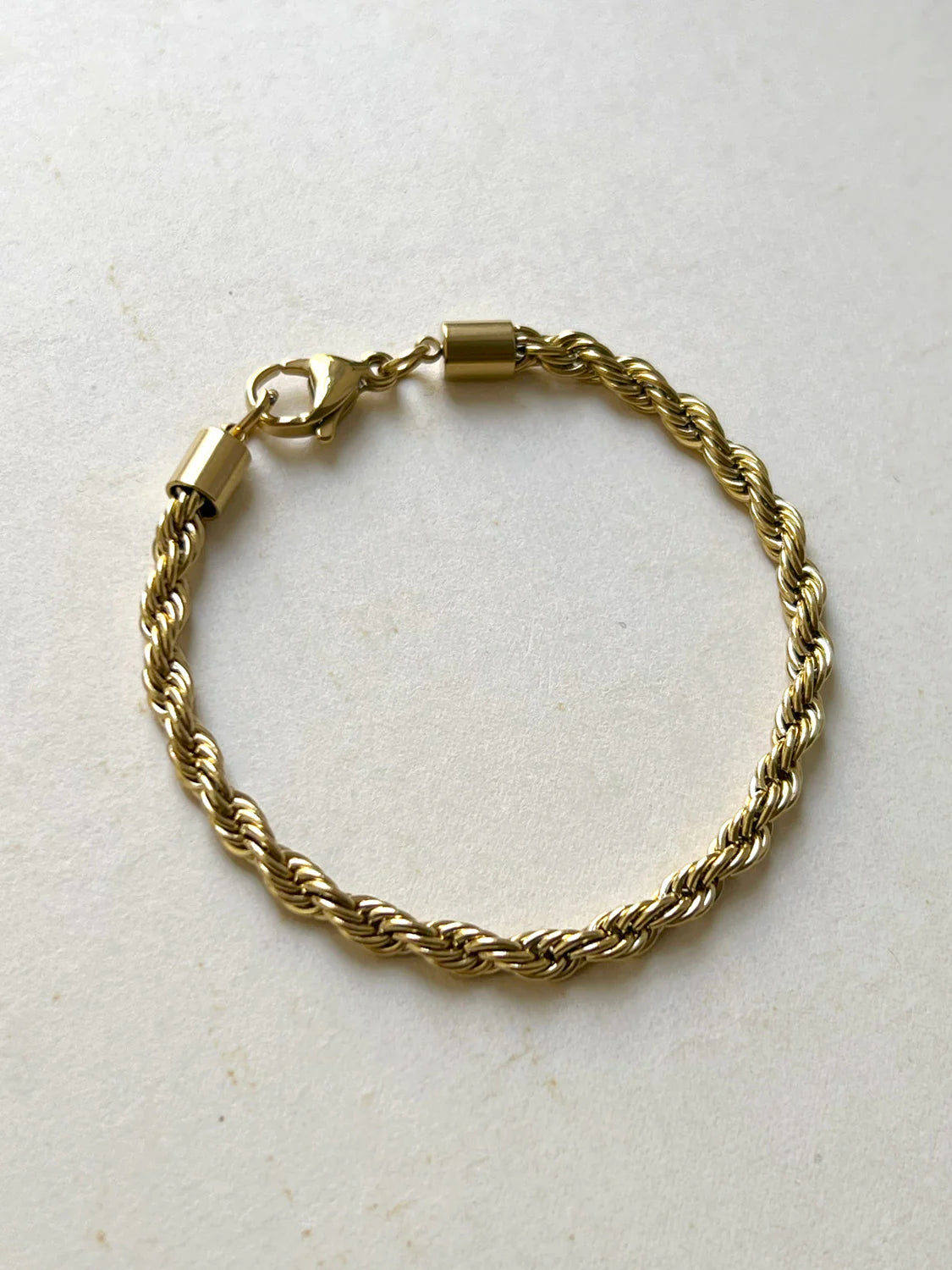 Twisted Rope Bracelet - Gold