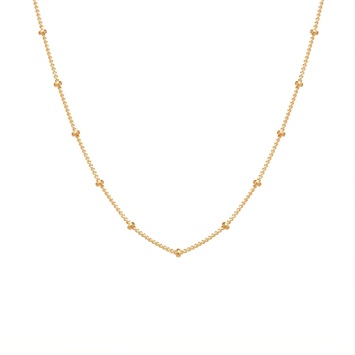 Gold beaded necklace