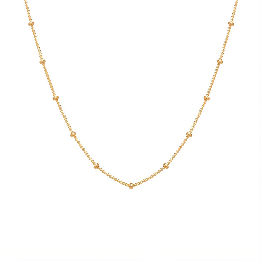 Gold beaded necklace