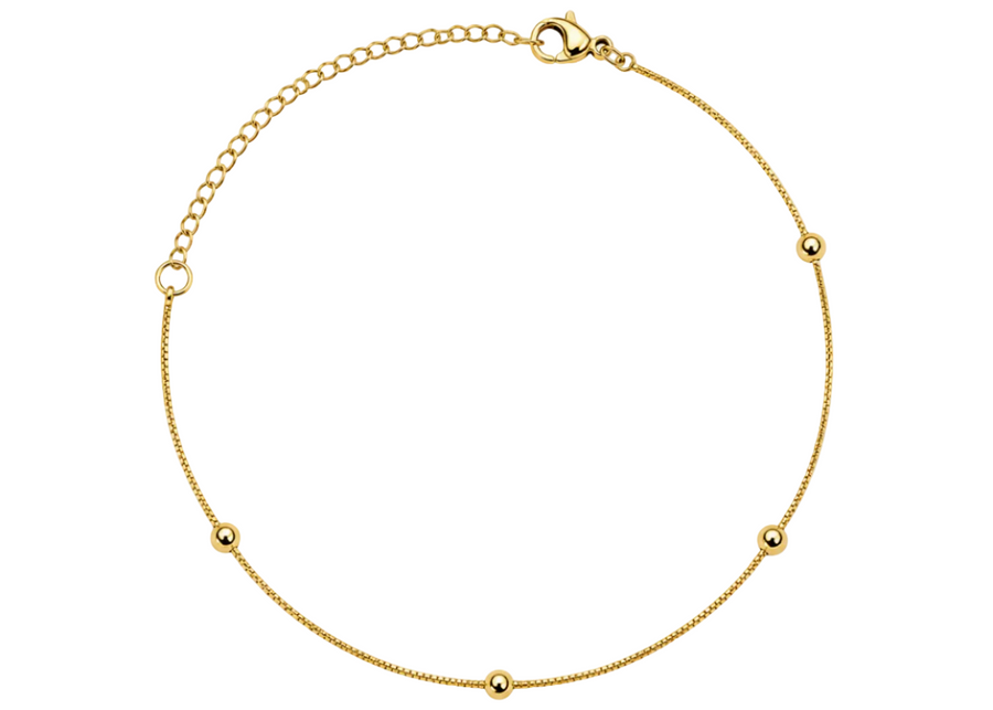 gold beaded bracelet