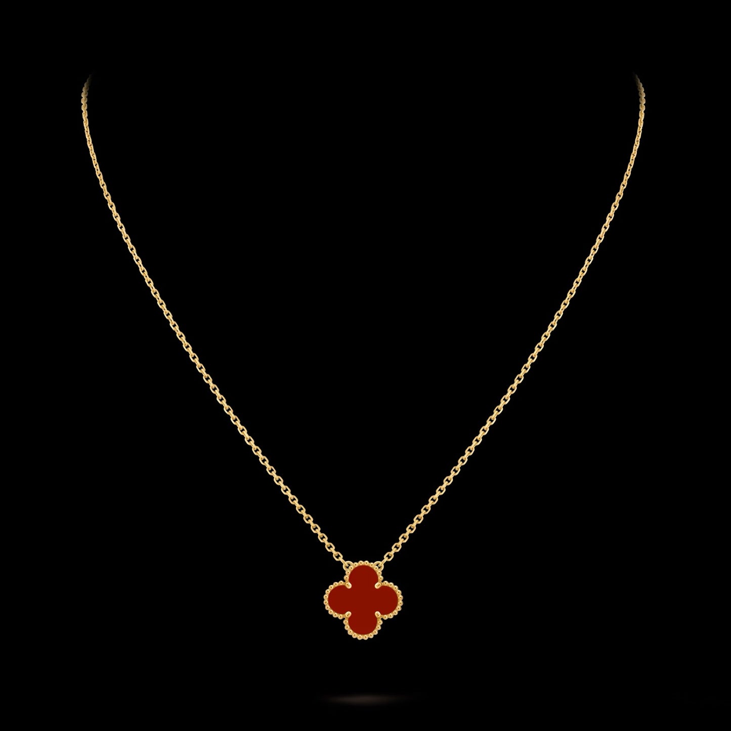 Single Van Cleef Necklace - Red