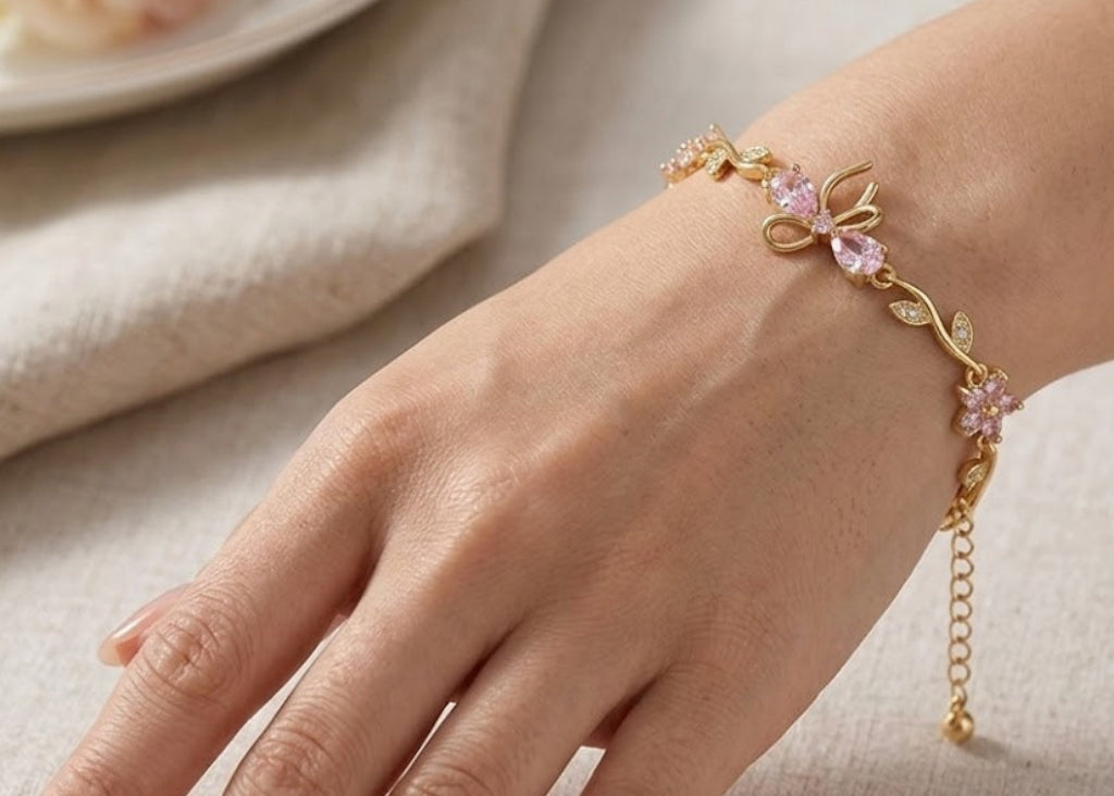 Ribbon Bracelet - Pink