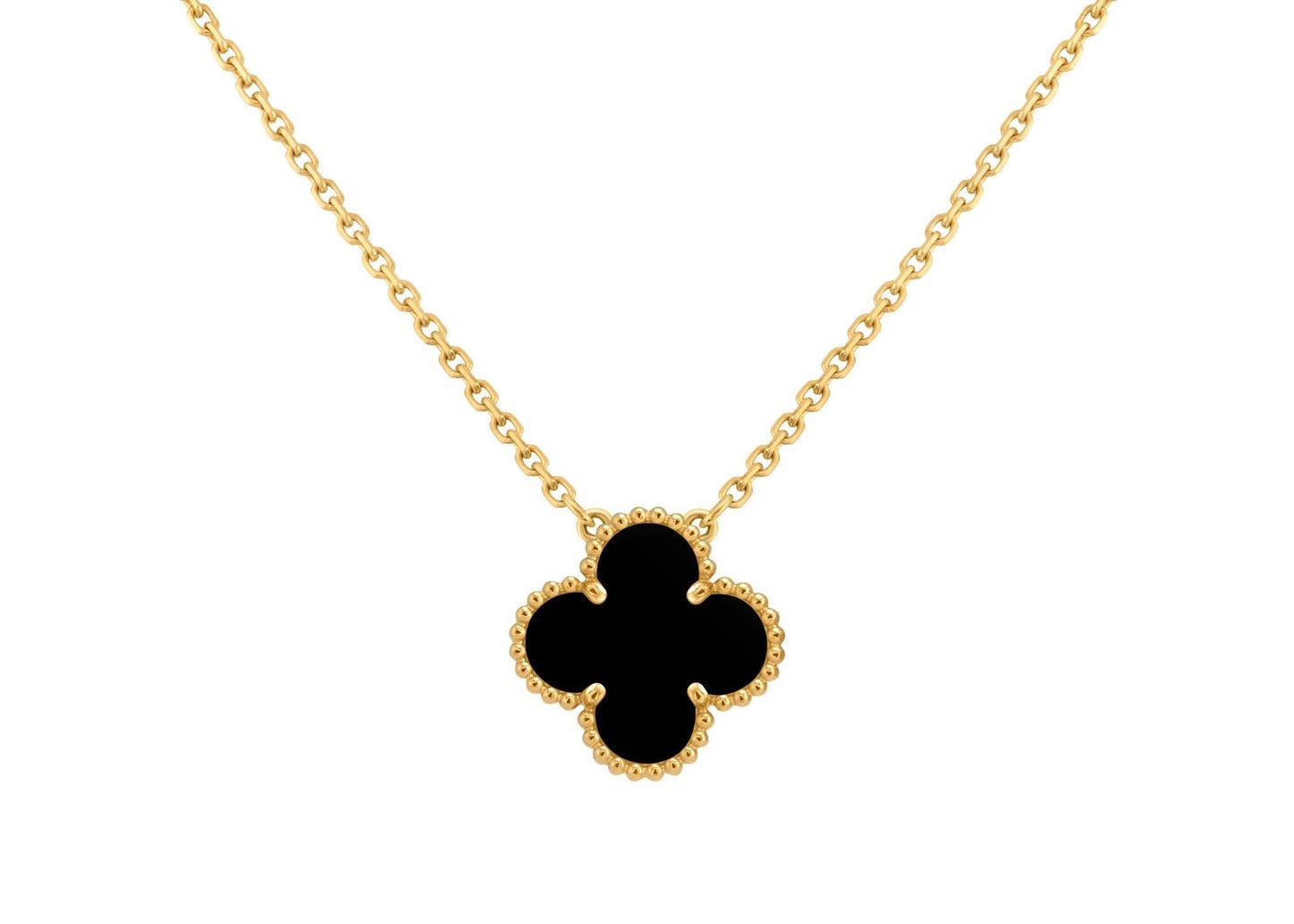 Single black van cleef NECKLACE