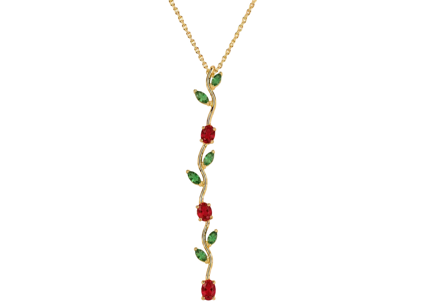 rose tulip drop necklace