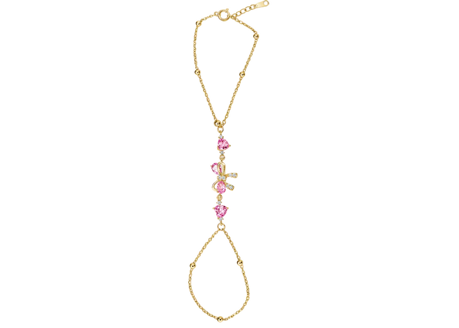 ribbon hand chain bracelet