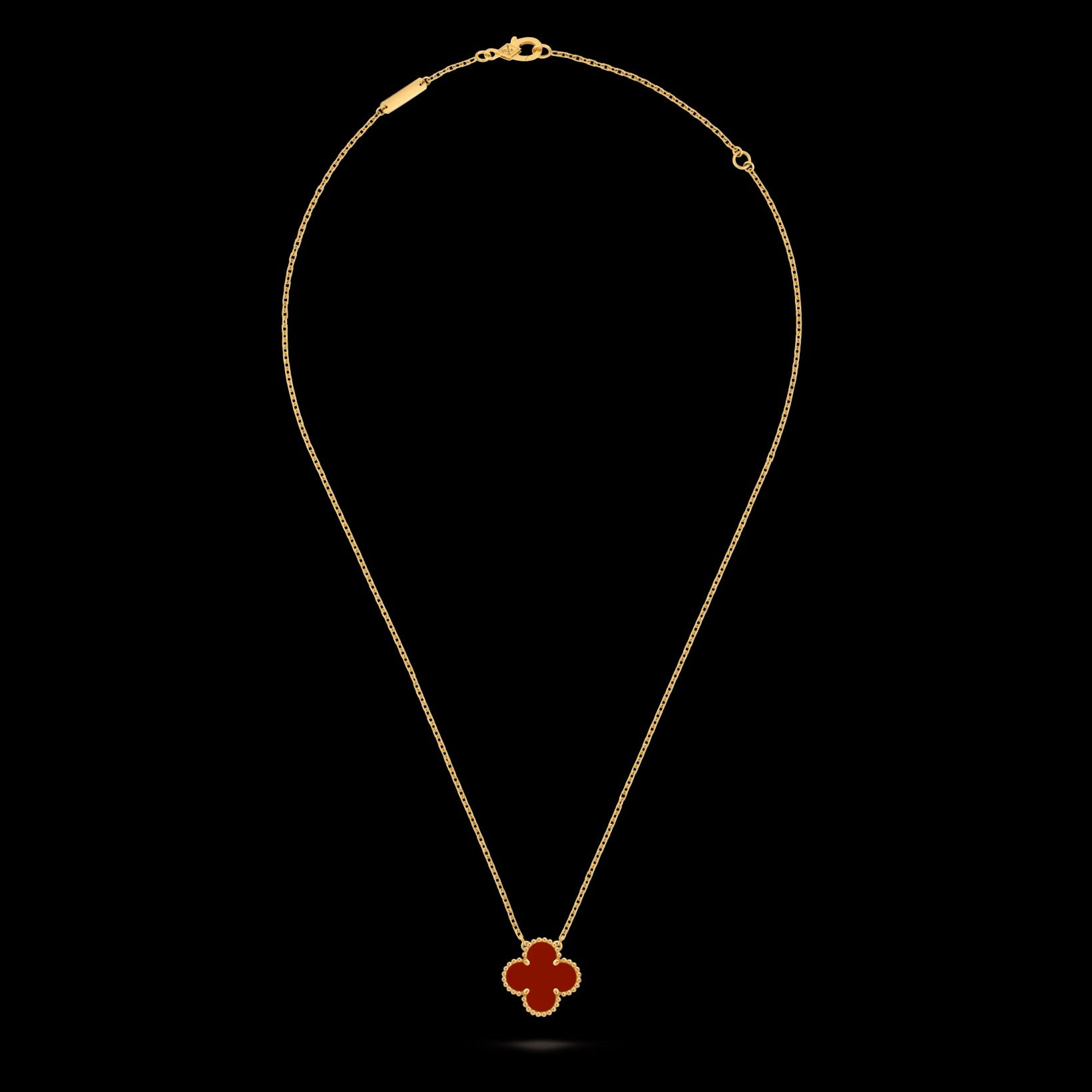 Single Van Cleef Necklace - Red